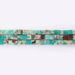 Green Imperial Jasper Natural Stone 4mm Cube Polished