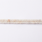 White Jade Natural Stone 3×4mm Lentil Faceted