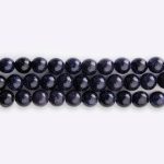 Navy Blue Goldstone Natural Stone 8mm Round Polished