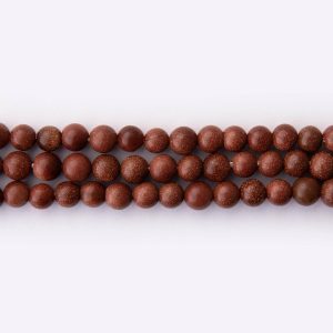 Goldstone Natural Stone 6mm Round Polished
