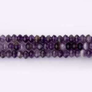 Amethyst Natural Stone 4×6mm Lentil Faceted