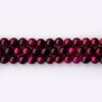 Purple Tiger Eye Dyed Stone 6mm Round Polished
