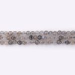 Grey Dragon Vein Agate Natural Stone 4mm Round Polished