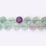 Fluorite Natural Stone 10mm Lentil Sparkling Faceted