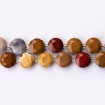 Mookaite Jasper Natural Stone 10mm Lentil Sparkling Faceted