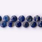 Lapis Lazuli Natural Stone 10mm Lentil Faceted