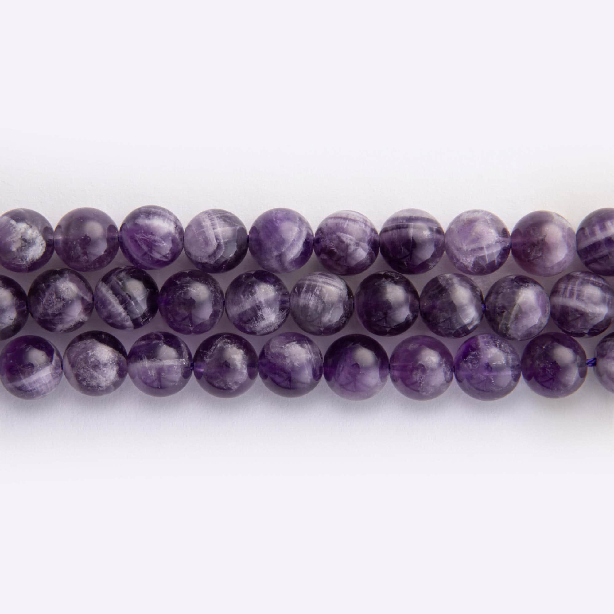 02518 LQ Amethyst Natural Stone 8mm Round Polished - Image 1