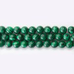 Malachite Natural Stone 8mm Round Polished