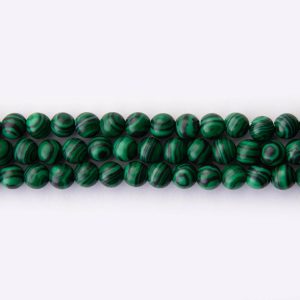 Malachite Natural Stone 6mm Round Polished