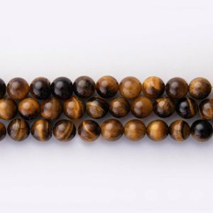 Tiger Eye Natural Stone 8mm Round Polished