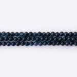 Navy Blue Jade Natural Stone 4mm Round Faceted