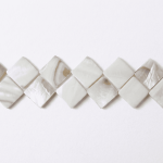 Natural White Shell 20mm Lozenge Polished