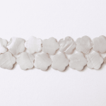 Natural White Shell 20mm Flower Polished
