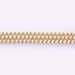 Synthetic Gold Pearl 3mm Round Polished