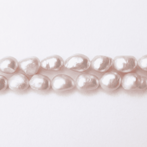Natural White Pearl 10-12mm Semi-Baroque
