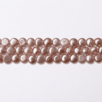 Natural Peach Pearl 5×6mm Lentil