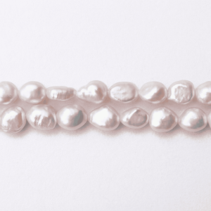 Natural White Pearl 8-10mm Semi-Baroque