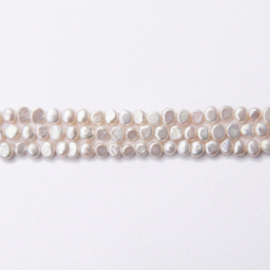 Natural White Pearl 4×5mm Lentil