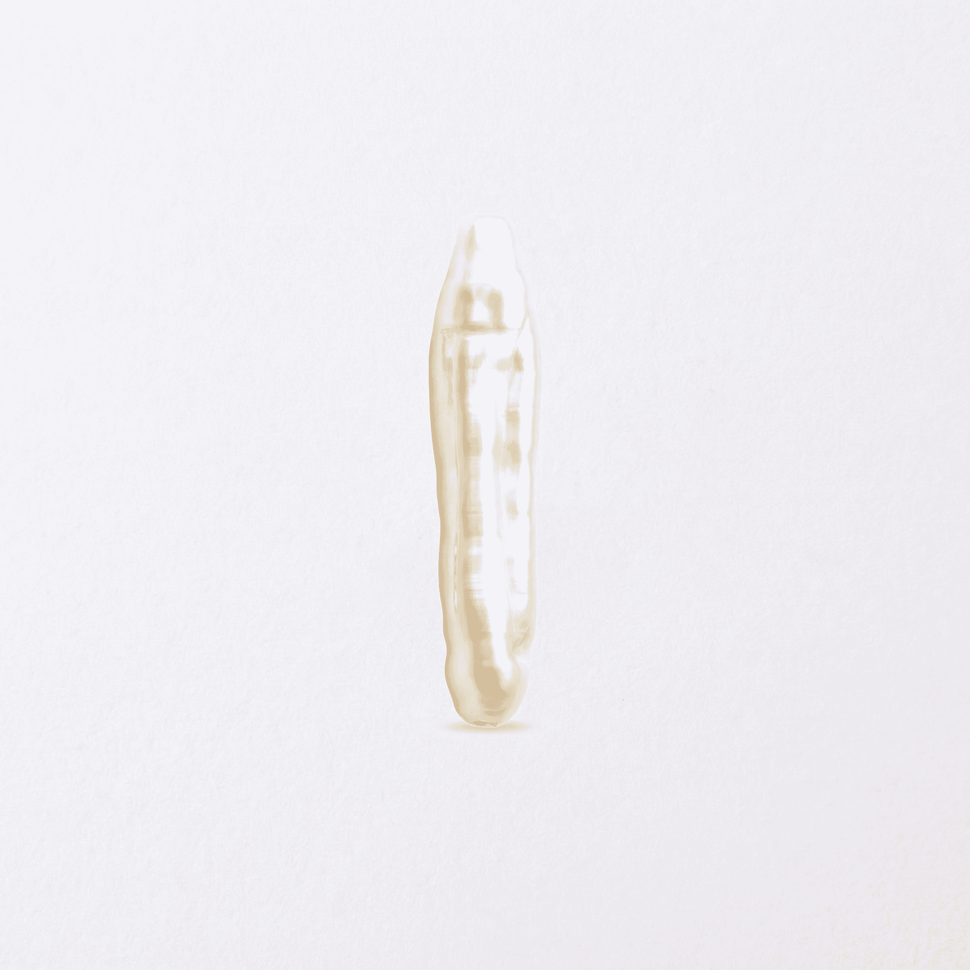 02597-HQ Natural White Pearl 6×30mm Baroque - Single Piece - Image 1