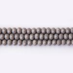 Matte Grey Czech Crystal 5×6mm Lentil Faceted