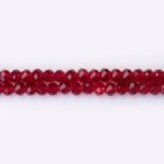 Transparent Red Czech Crystal 5×6mm Lentil Faceted