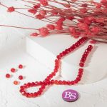 Transparent Red Czech Crystal 5×6mm Lentil Faceted - Image 2