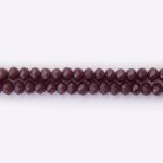 Matte Violet Czech Crystal 5×6mm Lentil Faceted