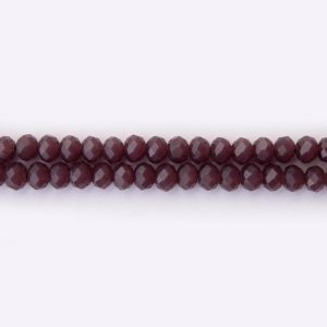 Matte Violet Czech Crystal 5×6mm Lentil Faceted