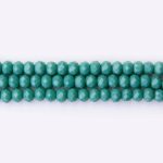 Matte Green Blue Czech Crystal 5×6mm Lentil Faceted