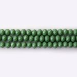 Matte Green Czech Crystal 5×6mm Lentil Faceted