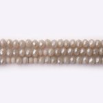 Shiny Cream Czech Crystal 5×6mm Lentil Faceted
