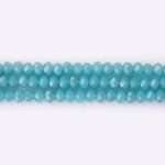 Shiny Blue Czech Crystal 4×6mm Lentil Faceted