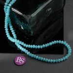Shiny Blue Czech Crystal 4×6mm Lentil Faceted - Image 2