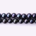 Natural Smoky Pearl 9 -10mm Round