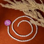 Natural White Shell 3×5mm Cylinder Polished - Image 2