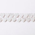 Natural White Shell 8mm Heart Polished