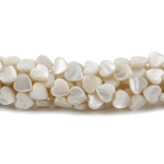 Natural White Shell 8mm Heart Polished