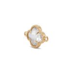 White Van Cleef Crystal Connector - 12×17mm 18K Gold Plated - Image 2