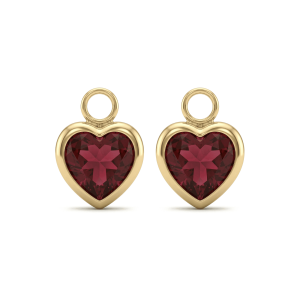 Red Heart Crystal Charm – 6×9mm 18K Gold Plated