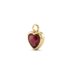 Red Heart Crystal Charm - 6×9mm 18K Gold Plated - Image 2