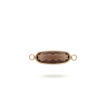 Maroon Oval Crystal Connector - 8×29mm 18K Gold Plated