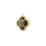 Green Van Cleef Crystal Charm - 16×19mm 18K Glod Plated - Image 2