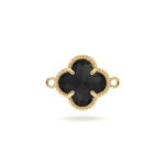 Black Van Cleef Crystal Connector - 16×21mm 18K Glod Plated