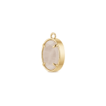 White Moonlight Crystal Charm - 12×18mm 18K Gold Plated - Image 2