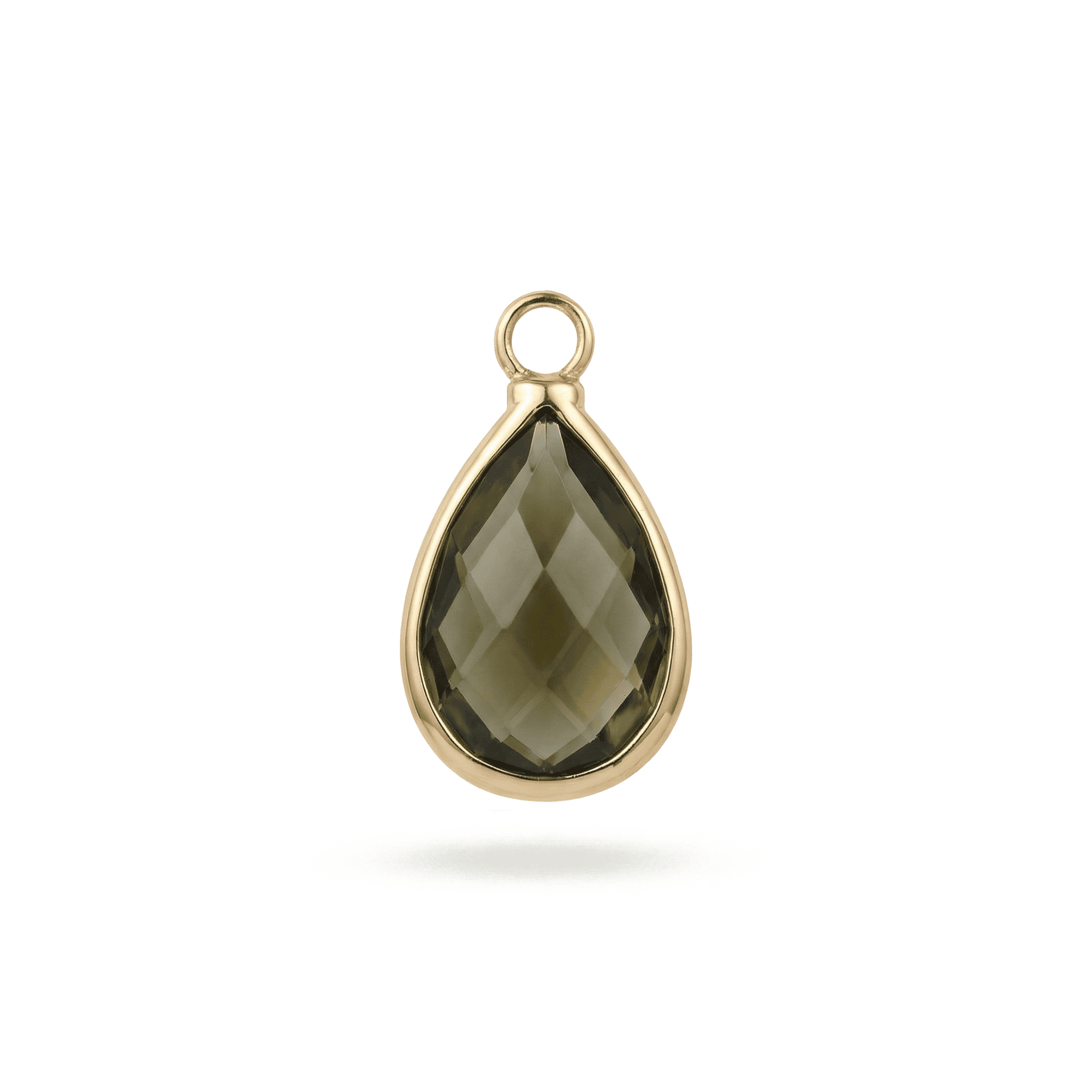 2724 Green Teardrop Crystal Charm - 11×18mm 18K Glod Plated - Image 1
