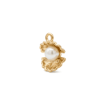 Royal Pearl in Shell Charm - 13×15mm 18K Gold Plated - Image 2