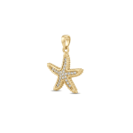 Sea Star Pendant with CZ Stones - 19×26mm 18K Gold Plated - Image 2