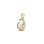 Pearl Drop Pendant with CZ Stones - 15×25mm 18K Gold Plated - Image 2
