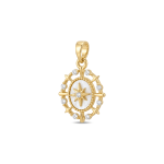 Guiding Star Pendant with CZ Stones - 14×23mm 18K Gold Plated - Image 2