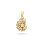 Snail Shell Pendant with CZ Stone - 10×18mm 18K Gold Plated